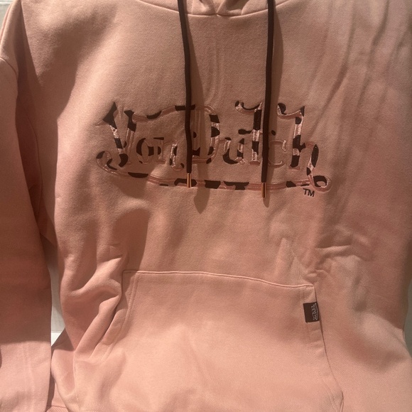 VON DUTCH NEW WITH TAGS DIRTY PINK PULLOVER SWEATSHIRT - Picture 1 of 6